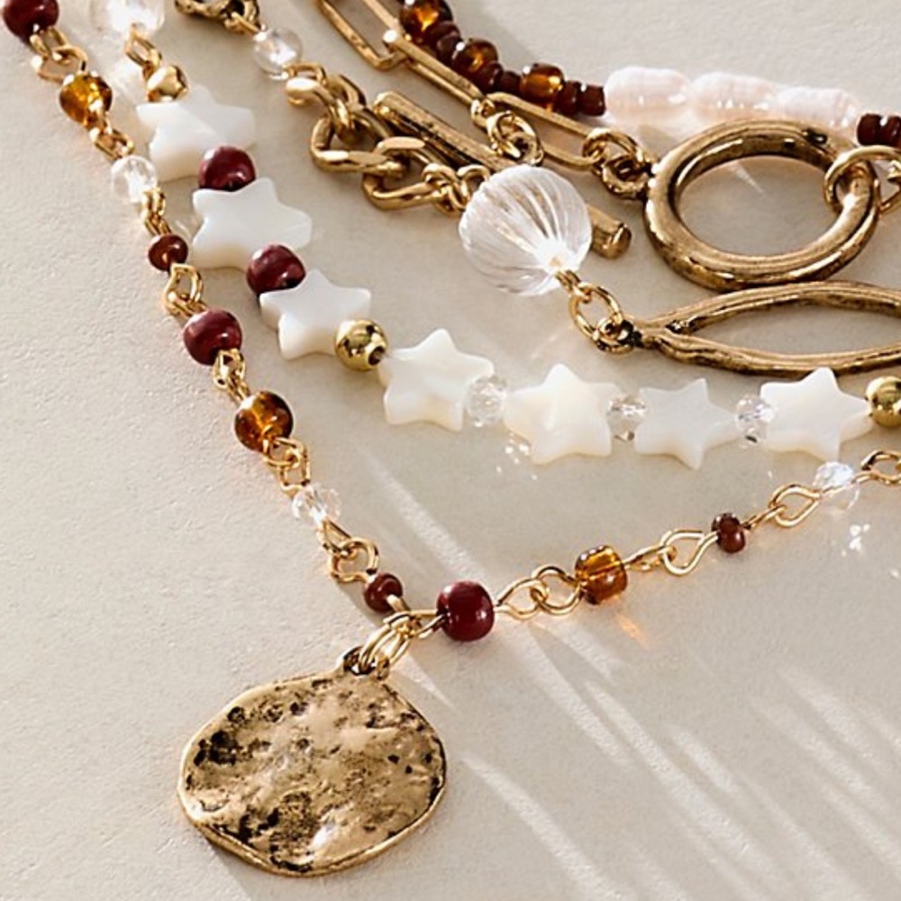 Free People Starry Layer Necklace in Chocolate | NWT - Picture 3 of 7